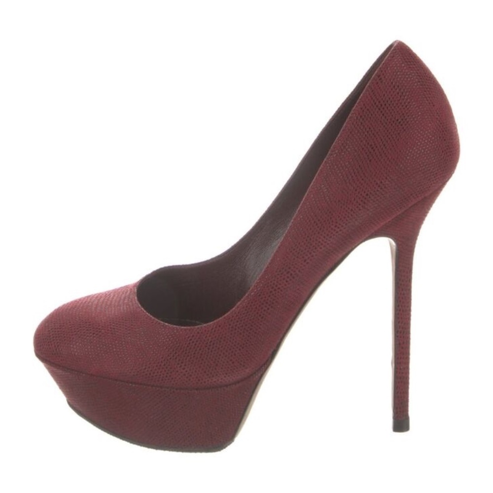 SERGIO ROSSI Pumps, Size 7 US, Burgundy, Pre-owed